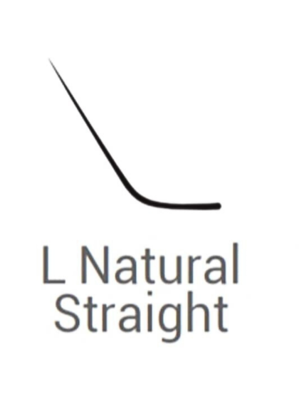 Καμπύλη L Natural Straight για extensions βλεφαρίδων με έντονη βάση και ίσιο τελείωμα