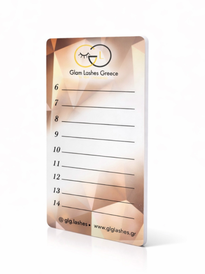 Παλέτα βλεφαρίδων GLG Lashes για οργάνωση μηκών extensions