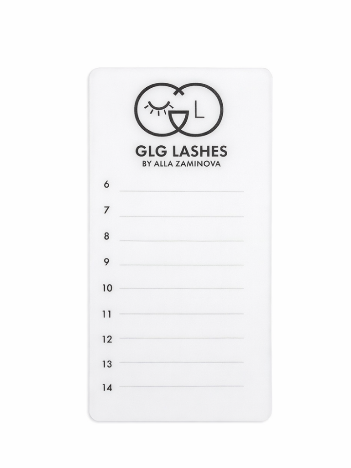 Παλέτα βλεφαρίδων GLG Lashes για οργάνωση μηκών extensions