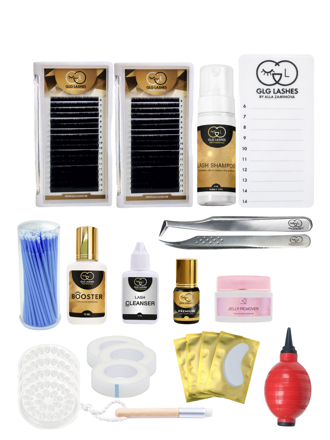 Επαγγελματικό σετ volume extensions βλεφαρίδων GLG Lashes