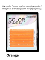 Πορτοκαλί βλεφαρίδες extensions GLG Lashes